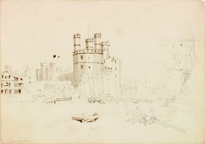Caernarvon Kasteel door John Wilson Carmichael